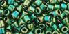 TOHO Treasure #3 Tube 2.5" : High-Metallic Green Iris