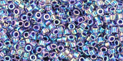 DO NOT USE - TOHO Treasure #1 (11/0) : Inside-Color Rainbow Aqua/Purple-Lined