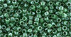 TOHO Takumi LH Round 11/0 Tube 2.5" : Inside-Color Crystal/Emerald-Lined