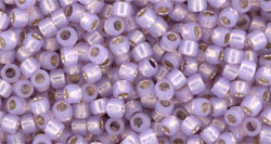 TOHO Takumi LH Round 11/0 Tube 2.5" : Silver-Lined Milky Lt Amethyst