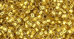 TOHO Takumi LH Round 11/0 Tube 2.5" : 24K Gold-Lined Crystal