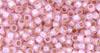 TOHO Takumi LH Round 11/0 Tube 2.5" : PermaFinish - Silver-Lined Milky Baby Pink