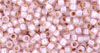 TOHO Takumi LH Round 11/0 Tube 2.5" : PermaFinish - Silver-Lined Milky Soft Pink