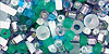 TOHO Multi-Shape/Color Mix Tube 5.5" : Fuji- White/Green/Blue/Purple Mix