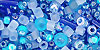 TOHO Multi-Shape/Color Mix Tube 5.5" : Amamizu- Blue Mix