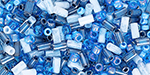 TOHO Multi-Shape/Color Mix Tube 2.5" : I've Got the Blues Mix Assortment