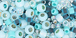 TOHO Multi-Shape/Color Mix Tube 2.5" : Teal My Heart Mix Assortment