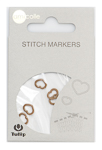 Tulip - Stitch Markers (7 pcs) : Heart - Brown Small