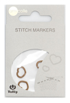 Tulip - Stitch Markers (7 pcs) : Heart - Brown Medium