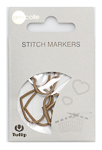 Tulip - Stitch Markers (7 pcs) : Heart - Brown X-Large