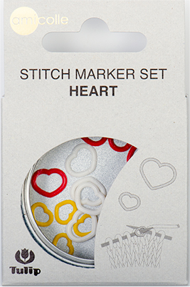 Tulip - Stitch Marker Set (15 pcs) : Heart