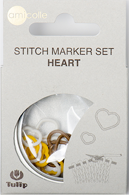 Tulip - Stitch Marker Set (15 pcs) : Heart