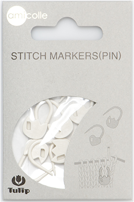 Tulip - Stitch Markers (7 pcs) : Tulip - White (Pin)