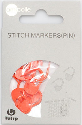 Tulip - Stitch Markers (7 pcs) : Tulip - Orange (Pin)