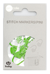 Tulip - Stitch Markers (7 pcs) : Heart - Green (Pin)