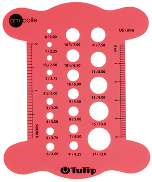 Tulip - Knitting Needle Gauge : Pink