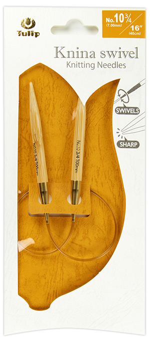 Tulip - Knina Swivel Knitting Needles 16"-40cm No.10/3/4 7.00mm