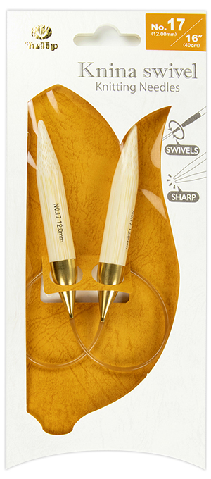 Tulip - Knina Swivel Knitting Needles 16"-40cm No.17 12.00mm