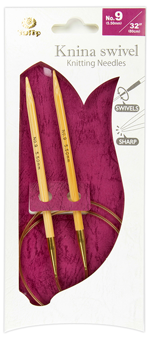 Tulip - Knina Swivel Knitting Needles 32"-80cm No.9 5.50mm