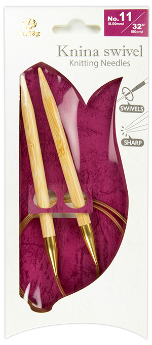 Tulip - Knina Swivel Knitting Needles 32"-80cm No.11 8.00mm