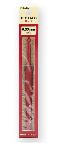 Tulip - ETIMO Red Crochet Hook with Cushion Grip 10/0  6.00mm