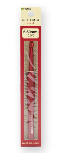 Tulip - ETIMO Red Crochet Hook with Cushion Grip 10.5/0  6.50mm