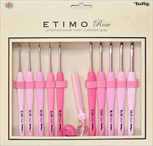 Tulip - Etimo Cushion Grip Crochet Hook Set (14 pcs) : Rose