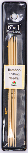 Tulip - 6" (15cm) Bamboo Knitting Needles (5 pcs) : Size 1 (2.25mm)