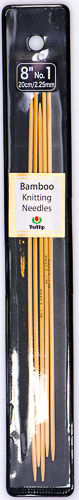 Tulip - 8" (20cm) Bamboo Knitting Needles (5 pcs) : Size 1 (2.25mm)
