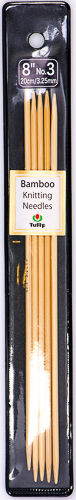 Tulip - 8" (20cm) Bamboo Knitting Needles (5 pcs) : Size 3 (3.25mm)