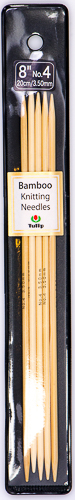 Tulip - 8" (20cm) Bamboo Knitting Needles (5 pcs) : Size 4 (3.50mm)
