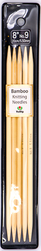 Tulip - 8" (20cm) Bamboo Knitting Needles (5 pcs) : Size 9 (5.50mm)