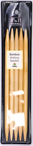 Tulip - 8" (20cm) Bamboo Knitting Needles (5 pcs) : Size 11 (8.00mm)