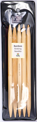 Tulip - 8" (20cm) Bamboo Knitting Needles (5 pcs) : Size 15 (10.00mm)