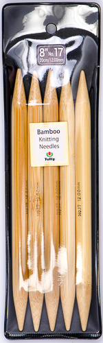 Tulip - 8" (20cm) Bamboo Knitting Needles (5 pcs) : Size 17 (12.00mm)