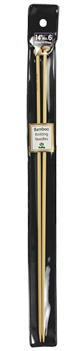 Tulip - 14" (35cm) Bamboo Knitting Needles (2 pcs) : Size 6 (4.00mm)