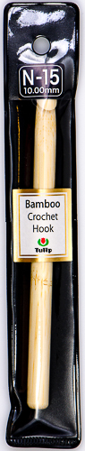 Tulip - 6" Bamboo Crochet Hook : Size N-15 (10.00mm)