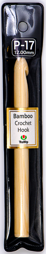 Tulip - 6" Bamboo Crochet Hook : Size P-17 (12.00mm)