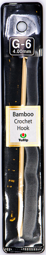 Tulip - 6" (15cm) Bamboo Crochet Hook : G-6 (4.00mm)