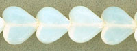 Indented Hearts 8mm : Milky White .25m