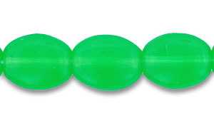 Flat Oval 8/6mm - Milky Dk Peridot .25M