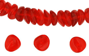 Wave Beads 12/8mm : Siam Ruby .25m