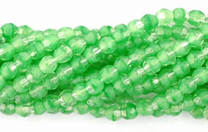 3mm Fire Polished - HurriCane - Electric Green