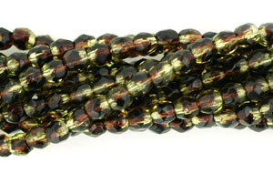 3mm Fire Polished - HurriCane - Turtle Shell