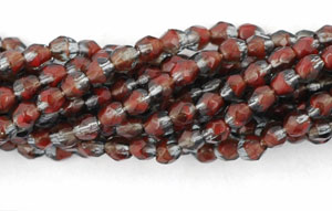 3mm Fire Polished - HurriCane -Rasberry Bush