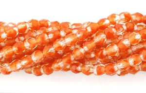 3mm Fire Polished - HurriCane - Pumpkin Patch