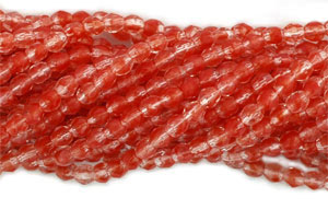 3mm Fire Polished - HurriCane - Lt Watermelon