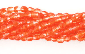 3mm Fire Polished - HurriCane - Outrageously Orange