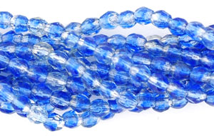 3mm Fire Polished - HurriCane - Crystal Blue