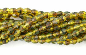 3mm Fire Polished - HurriCane - Baby Bumble Bee